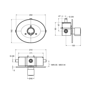miscelatore da incasso a parete ideale per un bagno moderno e funzionale
