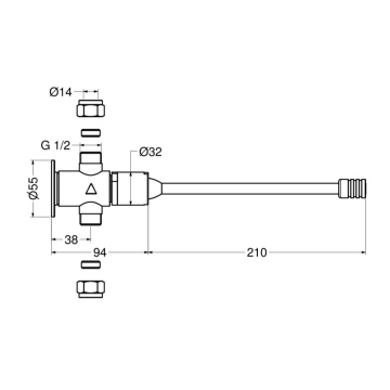 rubinetto temporizzato per lavabo della serie CLASSIC, modello 08145A di Idral