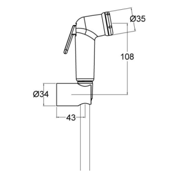Doccia igienica serie EASY di Idral, modello 09024/D
