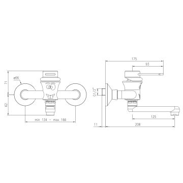 Miscelatore lavabo a parete serie KIDS, modello 1221 di Idral,
