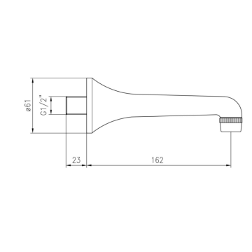bocca di erogazione fissa a parete Idral Modello 2030