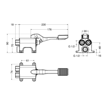 Miscelatore progressivo monopedale modello 2070 di Idral