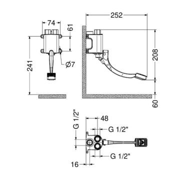 Miscelatore progressivo monopedale Idral modello 02072/90