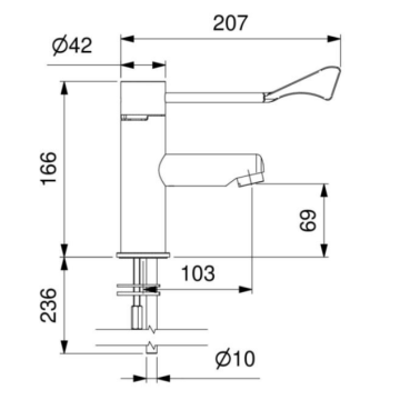 Il miscelatore progressivo per lavabo modello 2058 di Idral