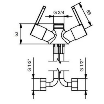 miscelatore monoforo ad alta portata modello 09442/LDC di Idral