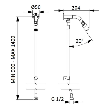 Il Kit soffione doccia 09031/E di Idral è una soluzione pratica e di qualità per il tuo bagno.