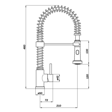 miscelatore monocomando per cucina con doccia dual jet ad attacco magnetico modello 09426/03L