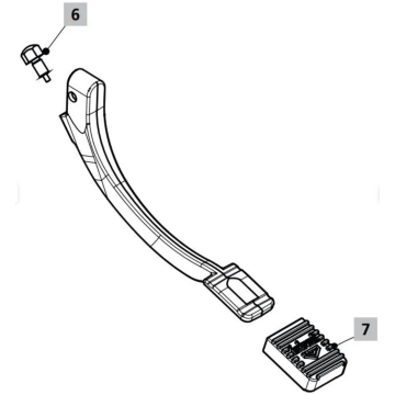 Leva completa per rubinetti a pedale con copripedale rosso |Idral 02068-64LVCOMB