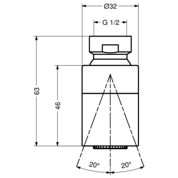 Soffione Orientabile Cilindrico Anticalcare Serie INOX, modello 08431/1 di Idral