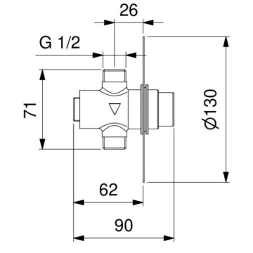 rubinetto temporizzato per orinatoio Idral modello 8425