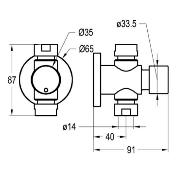 rubinetto temporizzato per doccia serie INOX modello 08430-30 di Idral