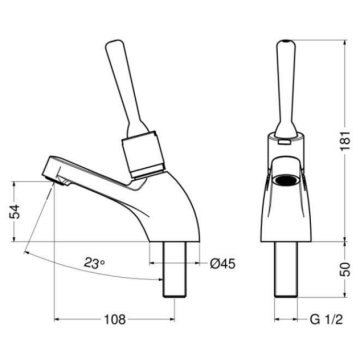 rubinetto temporizzato lavabo serie CLASSIC modello 08011A di Idral