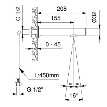 rubinetto elettronico serie ONE modello 2582 di Idral