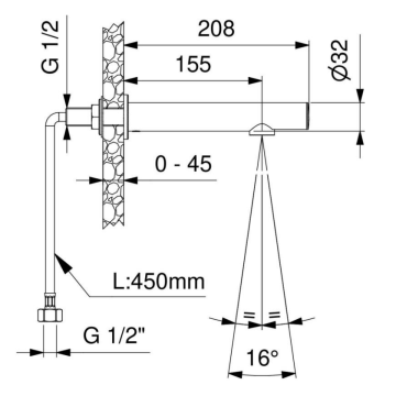 Rubinetto elettronico lavabo/lavello serie ONE modello 02582/R di Idral