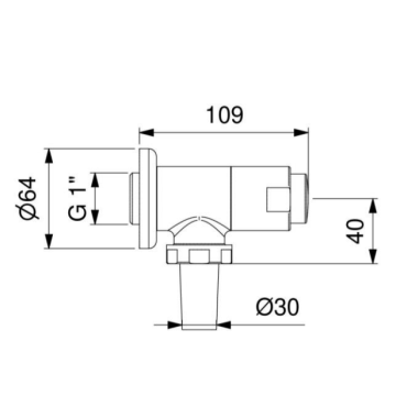 Flussometro temporizzato WC 1″ serie MODERN modello 08060/1-1 di Idral