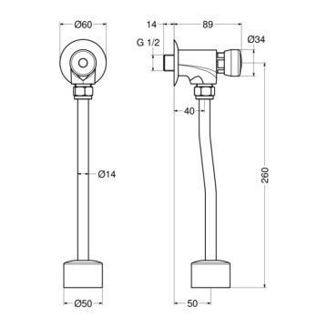 Elegante e funzionale, il rubinetto temporizzato per orinatoio della serie CLASSIC