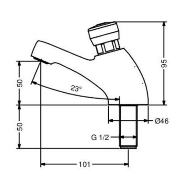 rubinetto temporizzato lavabo serie CLASSIC modello 08010/E di Idral