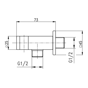 Presa Acqua a Muro Square con Porta Doccetta Scomponibile è la soluzione ideale per chi desidera unire funzionalità ed eleganza 