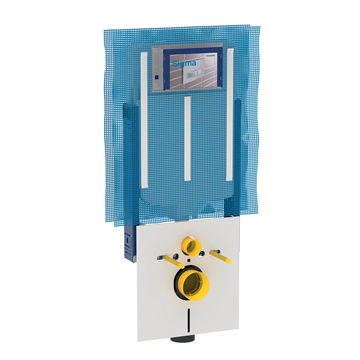 Geberit Combifix 109 cm per vaso sospeso con cassetta Sigma 8 cm

