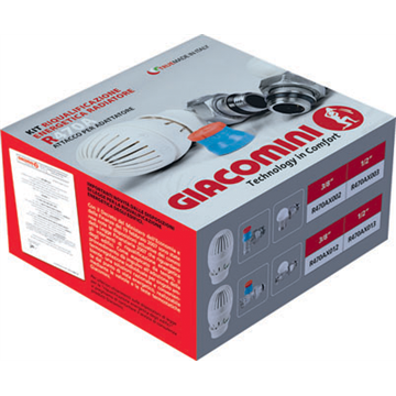 Kit riqualificazione radiatore Giacomini R470A 1/2"x16 squadra

