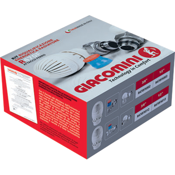 Kit valvola, detentore e testa termostatica 3/8" Giacomini R470FX012

