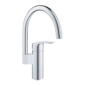 Miscelatore lavello Grohe Eurosmart bocca alta girevole cromo

