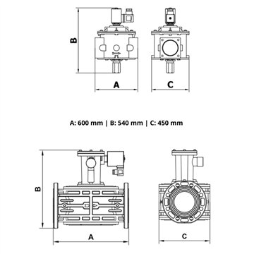 Elettrovalvola gas DN200 PN16 230V M16/RM NC | Idrobay