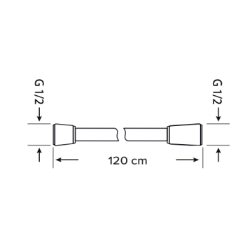 Flessibile doccia acciaio inox 120 cm antitorsione