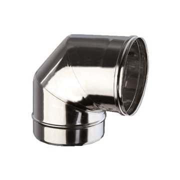 Curva a 90° in acciaio inox per un'installazione precisa