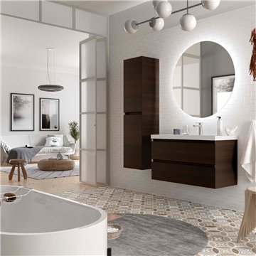 Colonna bagno sospesa 35x160 cm eucalipto oceania con 2 ante – Tania