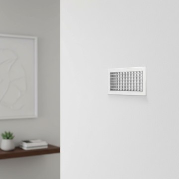 Griglia mandata bifilare alluminio bianco RAL9010 L400xH200