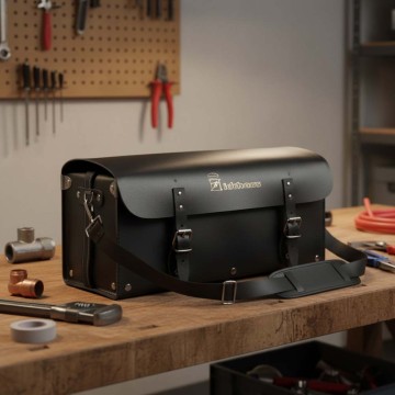 Borsa porta utensili idraulico ecopelle nera 45x20x20 cm