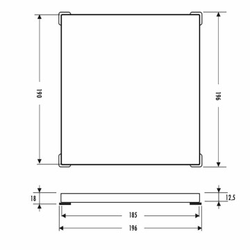 Sistema di scarico inox Style quadrato piastrellabile DN50 acciaio