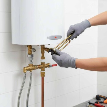 Resistenza elettrica acqua 1200W curvata 155-120mm su flangia IMQ