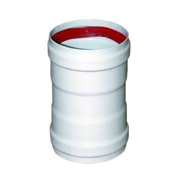 Manicotto FF alluminio Ø60 L135 mm bianco con guarnizione