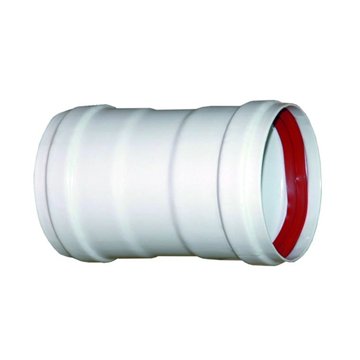 Manicotto FF alluminio Ø60 L135 mm bianco con guarnizione