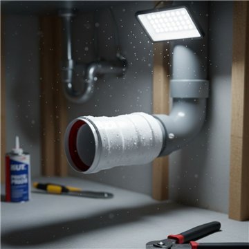 Manicotto FF alluminio Ø60 L135 mm bianco con guarnizione