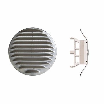 Griglia tonda in acciaio Ø147 foro 80÷125 con rete Idrobay