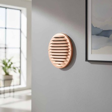 Griglia tonda in rame Ø147 foro 80÷125 con rete Idrobay