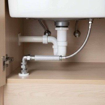 Giunto estensibile acqua Water Link corto bianco 1/2" MF inox