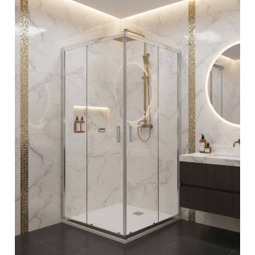 Parete doccia Lofty L65 H200 cristallo 6 mm EN12150-1 cromata