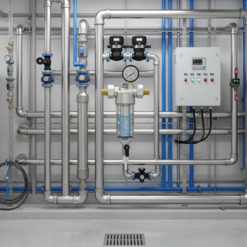 Filtro ciclonico autopulente 3/4" 90 micron con manometro - Idrobay