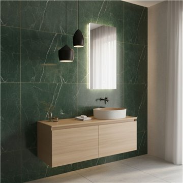 Mobile bagno sospeso 120 cm rovere europeo con lavabo – Tania