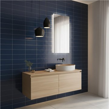 Mobile bagno sospeso 120 cm rovere europeo con lavabo – Tania