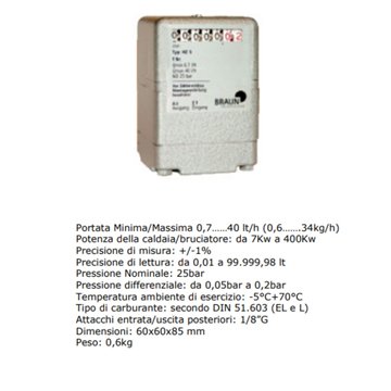 Contalitri meccanico gasolio 0,7–40 l/h 25 bar – HZ 5 | Idrobay