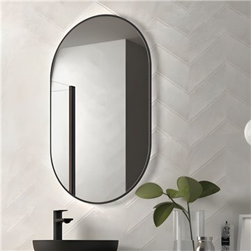 Mobile bagno sospeso 80 cm eucalipto con lavabo in ceramica – Tania