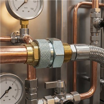 Giunto Isolante Dielettrico Ottone 1/2" per Utenze Acqua