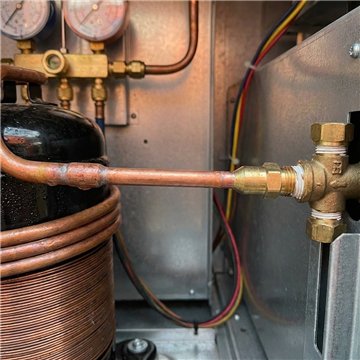 Raccordo con prolunga rame 1/4" SAE L90 mm Ø6