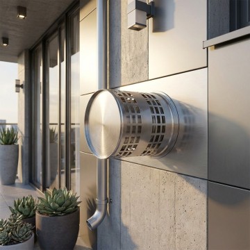 Griglia coassiale inox Ø60/100 aspirazione e scarico