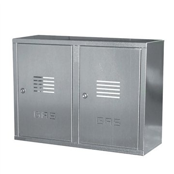 Cassetta doppia contatore gas inox H500 L800 P240 con serratura
